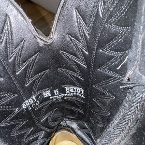 USA-Made Justin Black Leather Cowboy Boots – Men’s 9D- Classic Western, Excllent